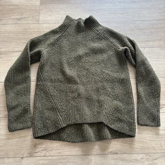Madewell Sweaters - Madewell Women's Northfield Wool Blend Mock Neck Sweater Hunter Green Small